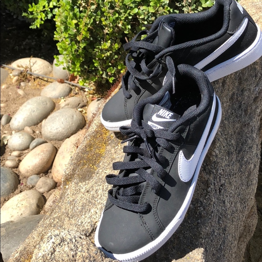 Black and white Nikes